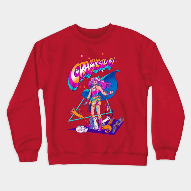 Crazy Cat Lady Crewneck Sweatshirt by Lab7115